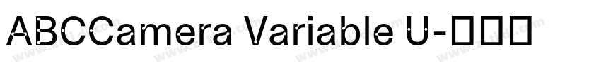ABCCamera Variable U字体转换